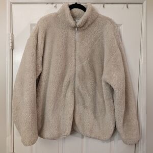 PINK Victoria's Secret Faux Fur Sherpa Zip Up Jacket